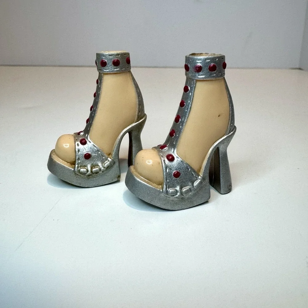 Barbie My Scene Doll Shoes Studded Strap Platform High‎ Heel Sandals